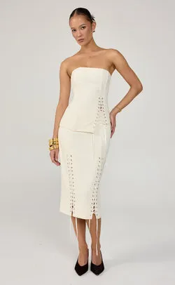 Fiora Midi Skirt (Cream)