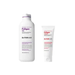 Folligen Silk Shampoo 300ml + Folligen Original Shampoo 70ml