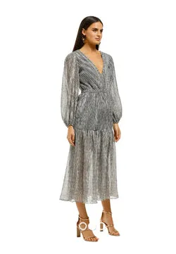 BEC & BRIDGE Gingham Midi Dress Size 14