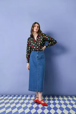 Peyton Denim Midi Skirt