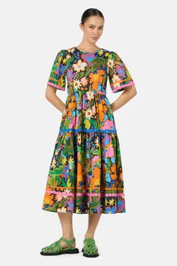 Midnight Garden Tiered Dress