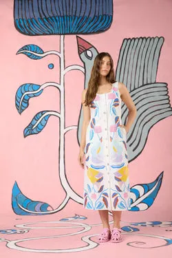 Past Lover Print Midi Dress