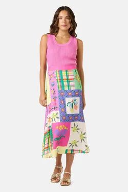 Stencil Garden Print Skirt