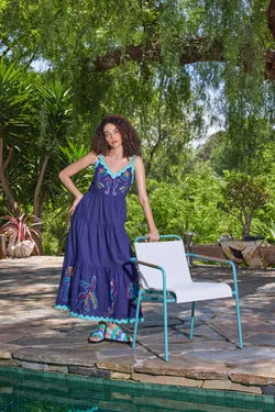 Mermaid Embroidered Maxi Dress