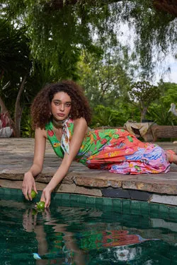 Mosaic Mile Spliced Midi Dress