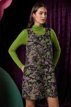 Floral Flight Denim Mini Dress