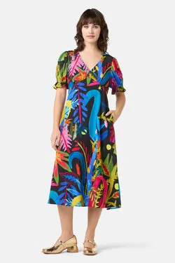 Night Garden Midi Dress
