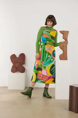 Warm Winter Printed Midi Dress