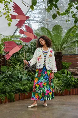 Sanctuary Print Midi Skirt