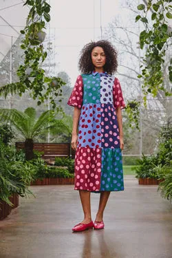On The Dot Spliced Dress
