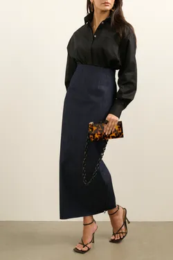 Bardot Denim Maxi Skirt