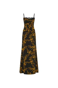 Gilded Floral Maxi Dress