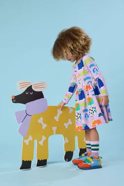 Sweater Dogs Kids Dress