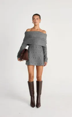 Pavati Long Sleeve Mini Dress (Slate)