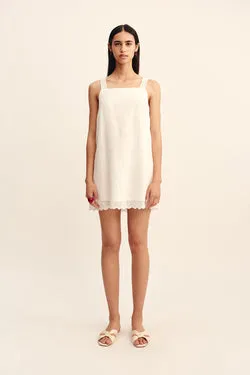 GRACE MINI DRESS - VINTAGE WHITE