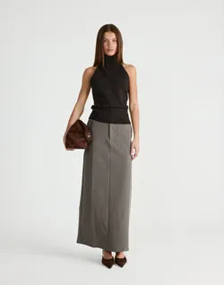 Micaela Maxi Skirt (Slate)