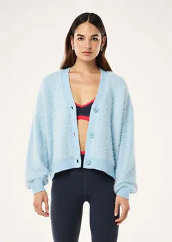 GREENPOINT KNIT CARDIGAN IN ICE BLUE