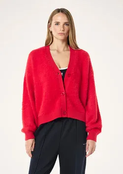 GREENPOINT KNIT CARDIGAN IN STRAWBERRY