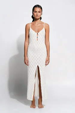 Leaf Knit Midi Dress