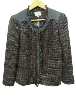 Lisa Ho Black Tweed Blazer 12