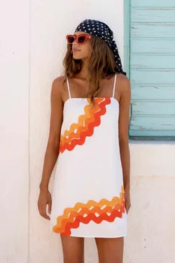 Clara Dress In Sunburst Ric Rac