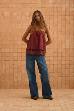 Gina Top In Sangria