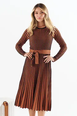 Gisele Knit Dress - Rust - FINAL SALE