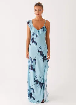 Goldsmith Maxi Dress - Blue Black Floral