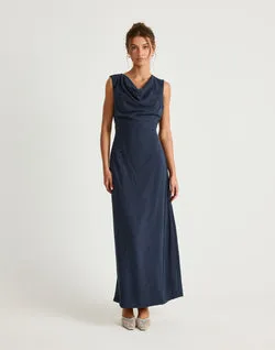 Shoreline Maxi Dress (Navy)