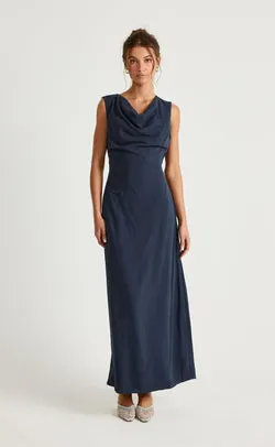 Shoreline Maxi Dress (Navy)