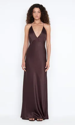 ARIAHN MAXI DRESS - DARK CHOCOLATE
