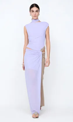CONNI TWIST MAXI DRESS - WISTERIA/TAUPEE