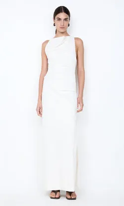 ANNETTA COWL NECK MAXI DRESS - WHITE