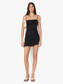 ALLIRA ASYM MINI DRESS - BLACK