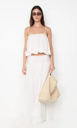 MARLOWE MAXI SKIRT - WHITE