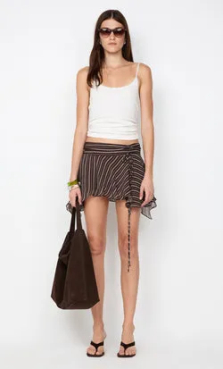 NORMA MINI SKIRT - CHOC SLICE STRIPE