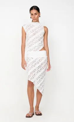 HENRIETTA ASYM SKIRT - WHITE