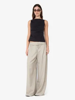 ALLIRA TIE TOP - BLACK