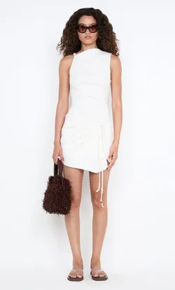 LANA ASYM MINI DRESS - IVORY
