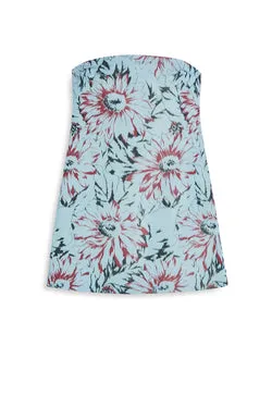 FLORAL TAFFETA MINI DRESS