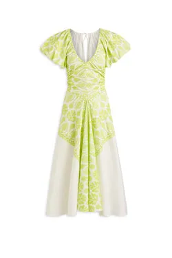 AZTEC WEAVE GATHER DRESS