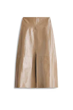 LEATHER DRAPED SKIRT