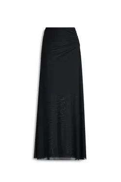 MESH DRAPED SKIRT
