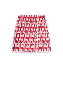 CHAIN PRINT WRAP SKIRT