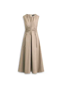 COTTON SATEEN CARGO DRESS