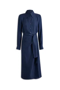 SILK CHAIN JACQUARD WRAP DRESS