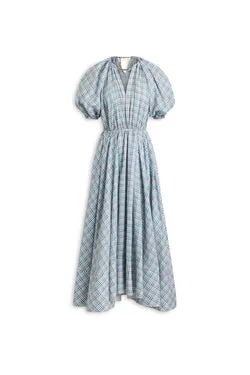 LINEN PLAID DRESS
