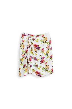 FLORAL DRAPE SKIRT