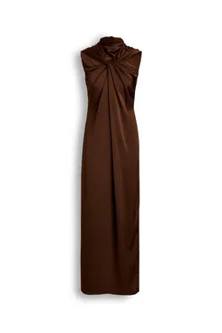 SATIN DRAPE DRESS