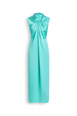 SATIN DRAPE DRESS